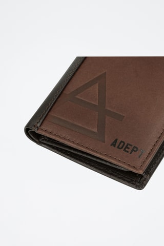 Portefeuille en cuir Jim - Marron