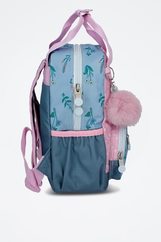 Sac à dos We Love Flowers - Rose et bleu pétrole