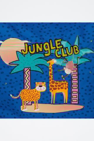 Sac à dos Jungle club - Bleu roi et jaune