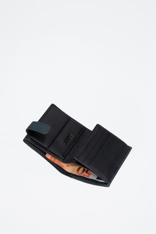 Portefeuille en cuir Jim - Bleu marine