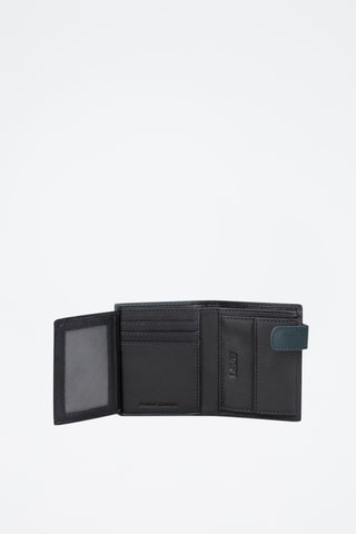 Portefeuille en cuir Jim - Bleu marine