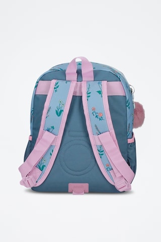 Sac à dos We Love Flowers - Rose et bleu pétrole
