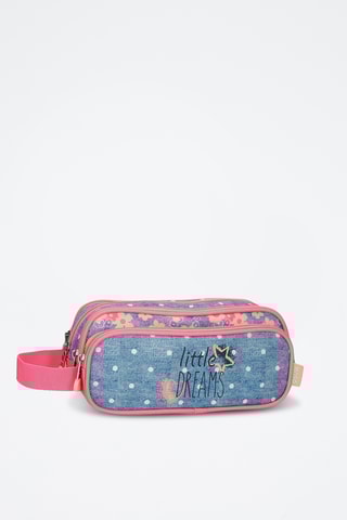 Trousse Little Dreams - Rose et bleu cobalt