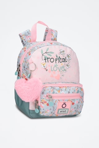 Sac à dos Tropical Love - Rose poudré et bleu clair