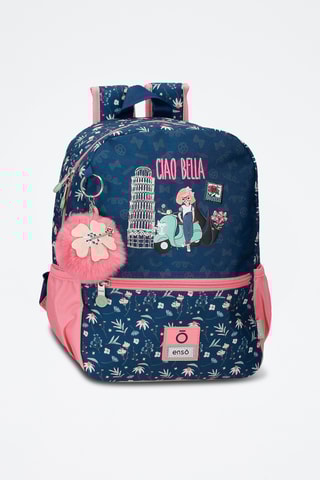 Sac à dos Ciao Bella - Bleu marine et rose