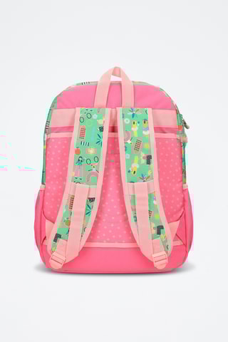 Sac à dos Garden party - Vert et rose