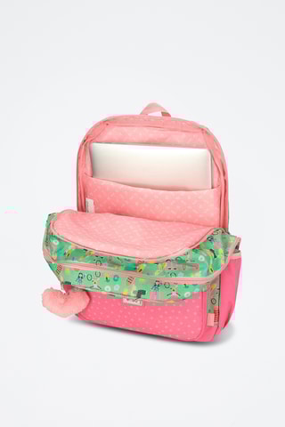 Sac à dos Garden party - Vert et rose