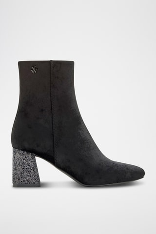 Bottines en velours - Noir