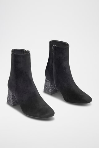 Bottines en velours - Noir