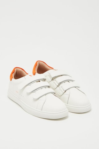 Baskets  Blanc et orange