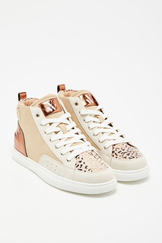 Baskets montantes Beige