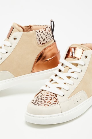 Baskets montantes Beige
