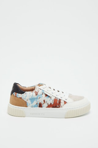 Baskets  
Beige et bleu