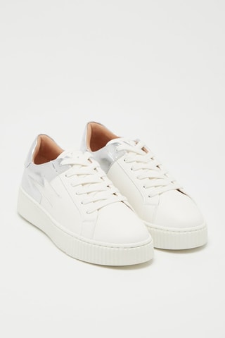 Baskets  Argenté et blanc