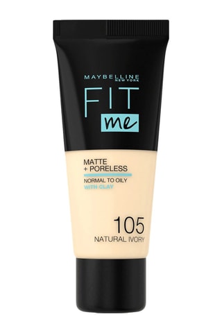 Fond de teint Fit Me Matte + Poreless Liquide - Peaux normales à grasses - 105 Naturel ivoire - 30 ml