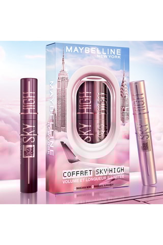 2 mascaras Sky High - Noir et burgundy haze - 2 x 7,2 ml
