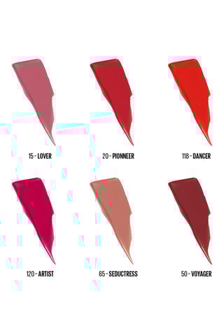 6 rouges à lèvres Matte  Ink - 15 Lover/20 Pioneer/50 Voyager/65 Seductress/120 Artist/118 Dancer - 6 x 5 ml