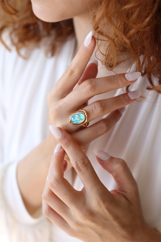 Bague - Bleu et blanc