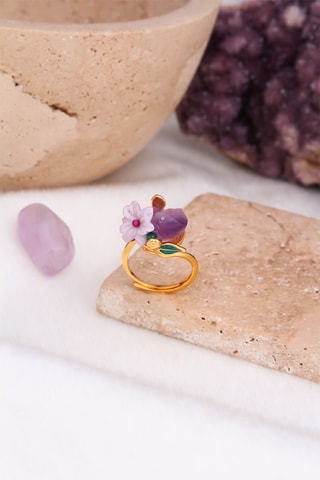 Bague - Améthyste et zircons