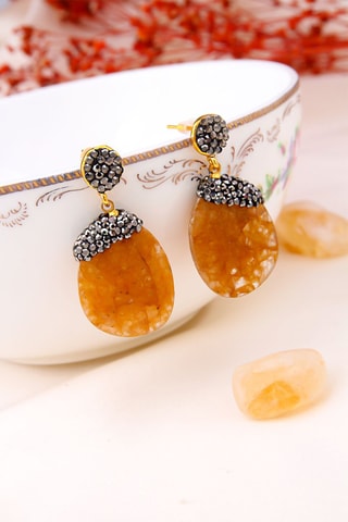 Boucles d'oreilles Citrines