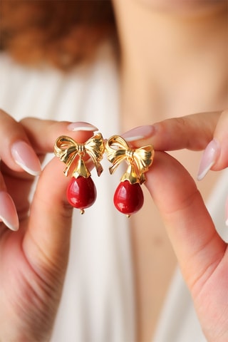 Boucles d’oreilles - Corail