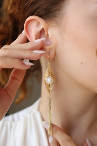 Boucles d'oreilles - Perles de culture et zircons