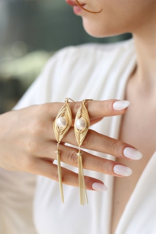 Boucles d'oreilles - Perles de culture et zircons
