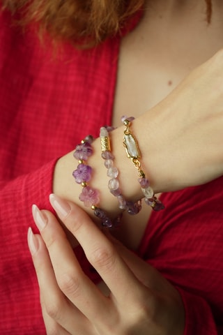 3 bracelets - Améthystes
