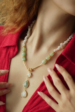 Collier - Aigues-marines et pierres de lune