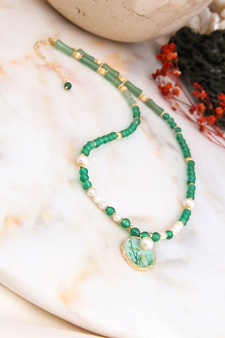 Collier - Agates et perles de culture