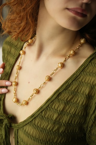 Collier - Doré et blanc
