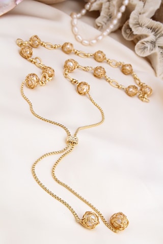 Collier - Doré et blanc