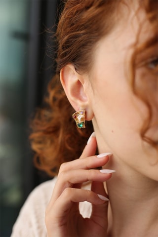Boucles d'oreilles - Perles de culture et zircons