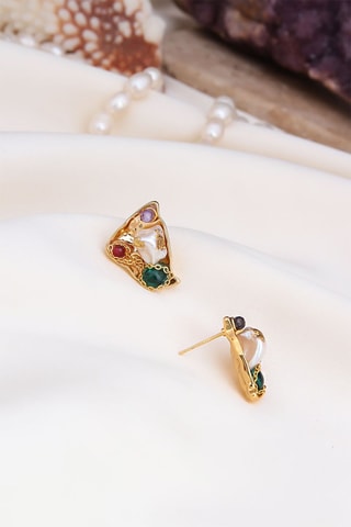 Boucles d'oreilles - Perles de culture et zircons