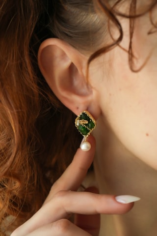 Boucles d’oreilles - Malachites
