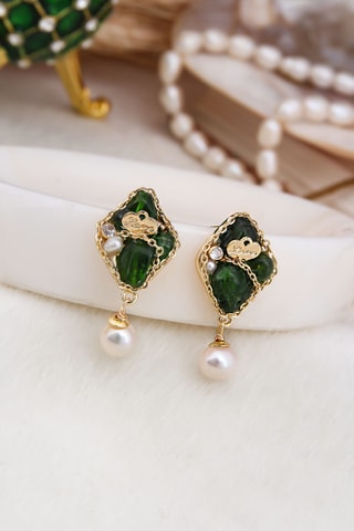 Boucles d’oreilles - Malachites