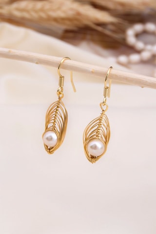 Boucles d’oreilles - Plaqué or jaune et perles de culture