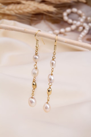 Boucles d’oreilles - Plaqué or jaune et perles de culture