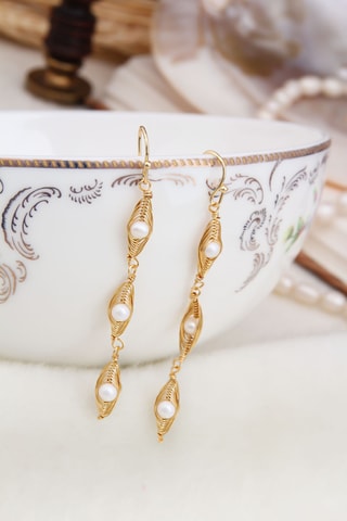 Boucles d’oreilles - Plaqué or jaune et perles de culture