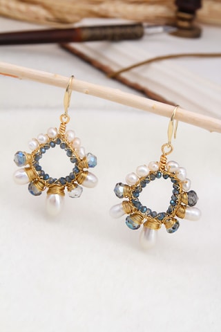 Boucles d’oreilles - Plaqué or jaune et perles de culture