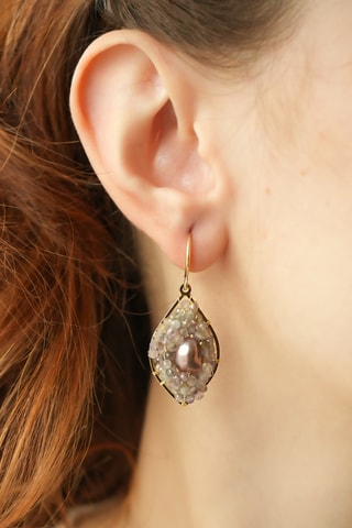 Boucles d’oreilles - Doré et rose