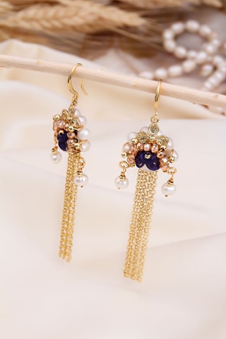Boucles d’oreilles - Plaqué or jaune et perles de culture