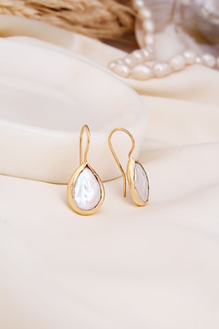 Boucles d’oreilles - Doré et blanc