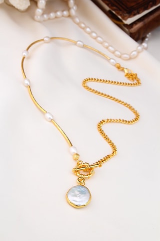 Collier - Blanc et doré