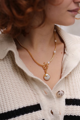 Collier - Blanc et doré