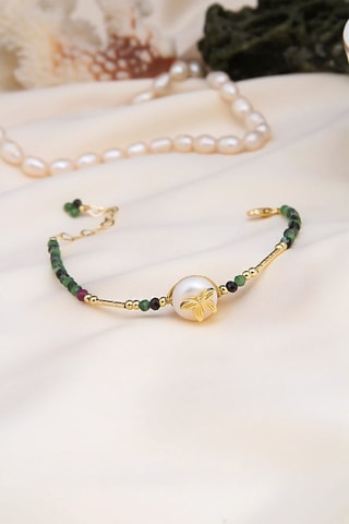 Bracelet - Perle de culture et zircons