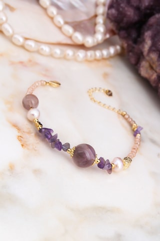 Bracelet - Améthystes et zircons