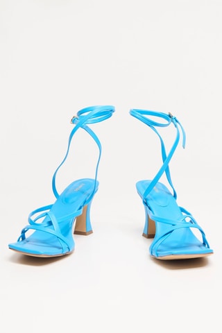Sandales à talons en cuir Hava - Bleu