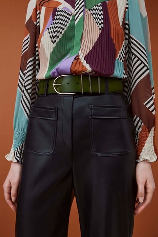 Ceinture en cuir Adela - Kaki