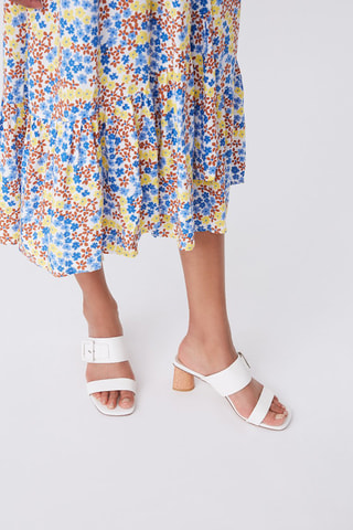 Mules à talons Hewen - Ecru